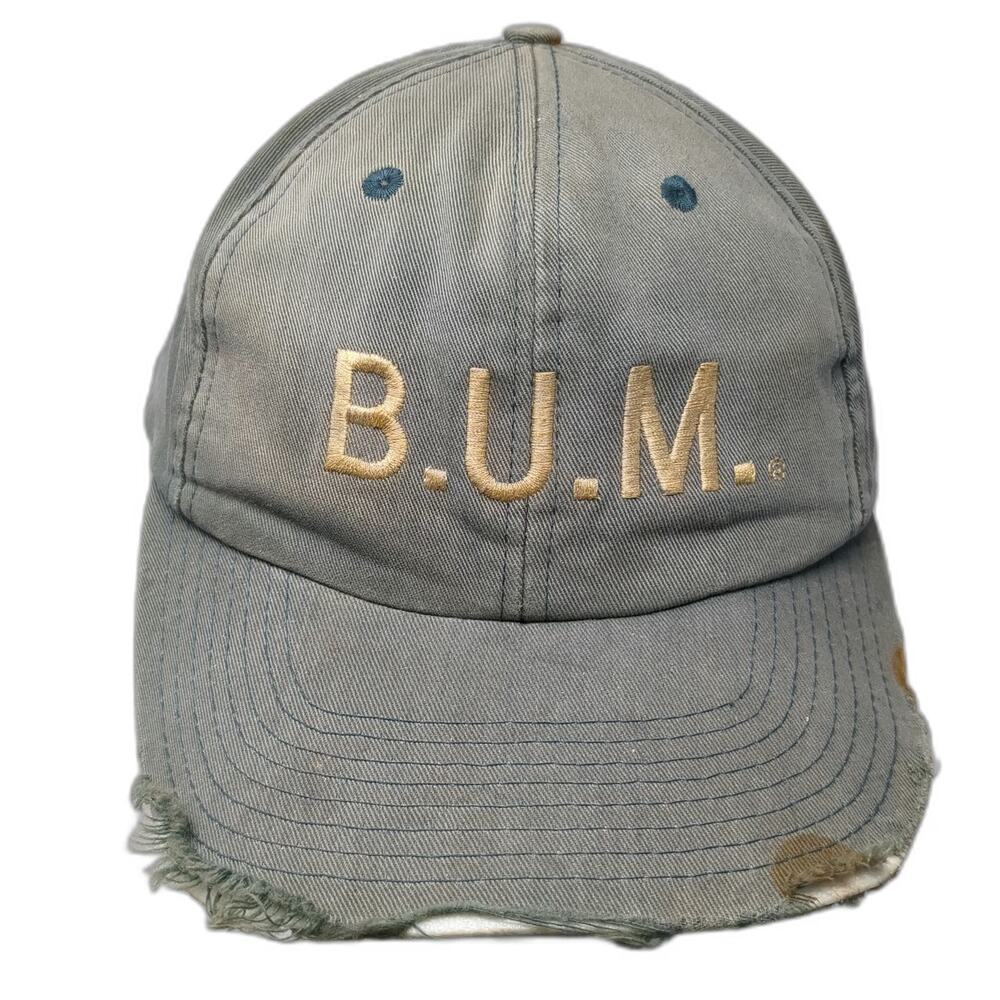 B.U.M. Snapback Green One Size Embroidered Logo Adjustable Twill Vintage Hat